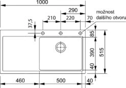 Franke Mythos - MTG 611/7 Fragranit Spoelbak, 1000x515 Mm, Onyx 114.0250.542 -Franke 038faa3f4c1b908650d27d68