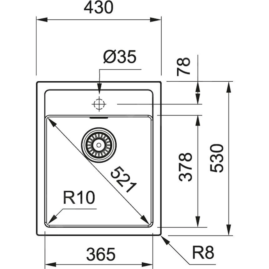 Franke Sets - Keukenset T51, Tectonite Spoelbak SID 610-40 En Keukenkraan FN 0147.031, Zwart/chroom 114.0508.411 4 Franke Sets - Keukenset T51, Tectonite Spoelbak SID 610-40 En Keukenkraan FN 0147.031, Zwart/chroom 114.0508.411 - Afbeelding 2