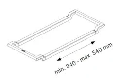Franke Toebehoren - ALL-IN Telescopische Houder, Zwart Kunststof/rvs 133.0655.059 -Franke 0c6da2b7891293eb161acf10