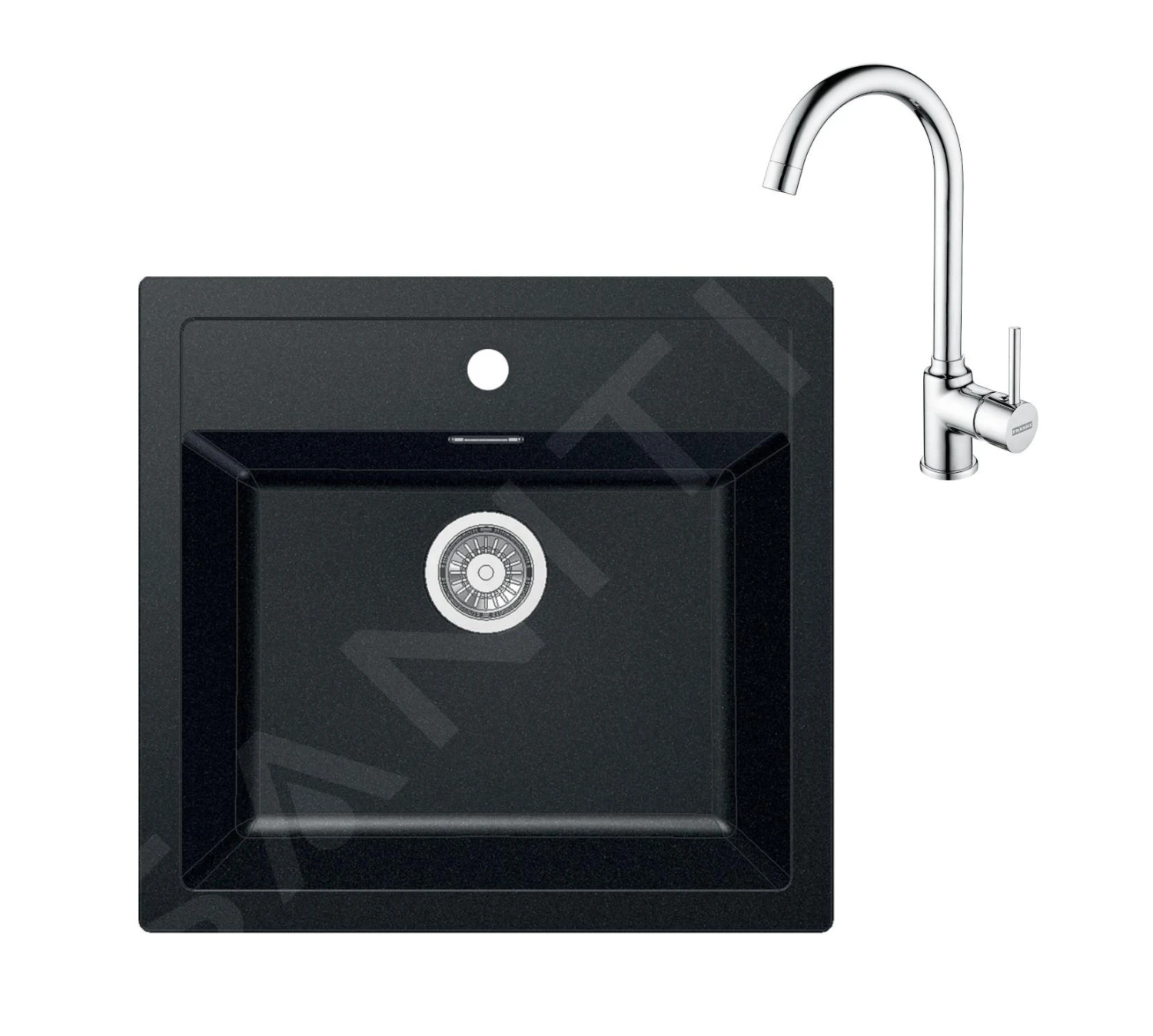 Franke Sets - Keukenset T102, Tectonite Spoelbak SID 610 En Keukenkraan FP 9000.031, Zwart/chroom 143.0675.710 3 Franke Sets - Keukenset T102, Tectonite Spoelbak SID 610 En Keukenkraan FP 9000.031, Zwart/chroom 143.0675.710