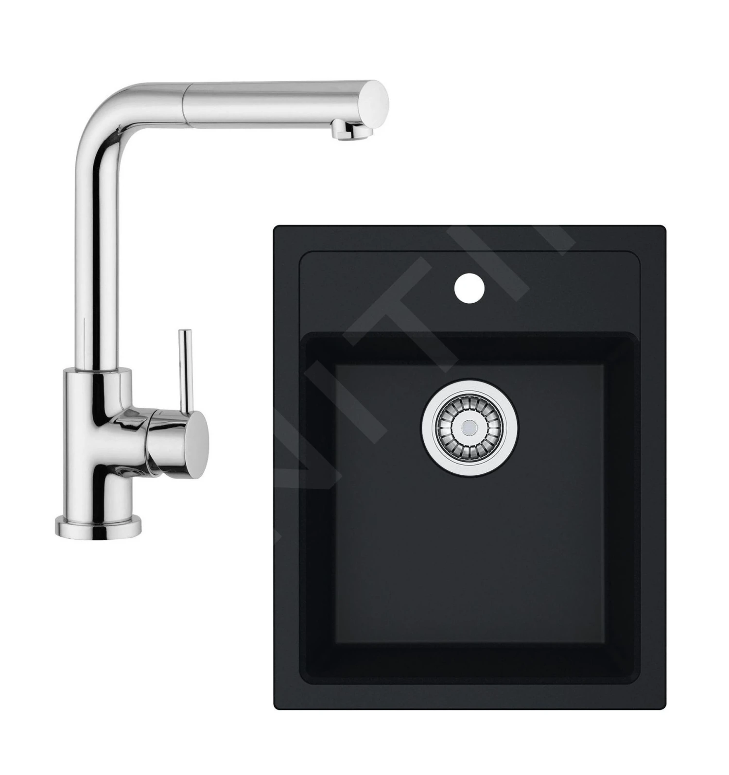 Franke Sets - Keukenset T51, Tectonite Spoelbak SID 610-40 En Keukenkraan FN 0147.031, Zwart/chroom 114.0508.411 3 Franke Sets - Keukenset T51, Tectonite Spoelbak SID 610-40 En Keukenkraan FN 0147.031, Zwart/chroom 114.0508.411