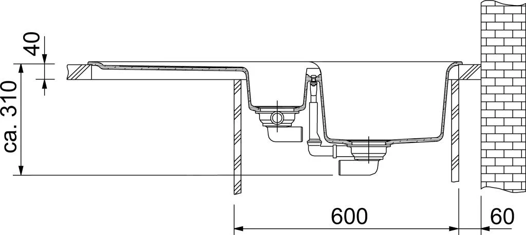 Franke Orion - OID 651 Tectonite Spoelbak, 1000x510 Mm, Grijs 114.0442.806 5 Franke Orion - OID 651 Tectonite Spoelbak, 1000x510 Mm, Grijs 114.0442.806 - Afbeelding 3