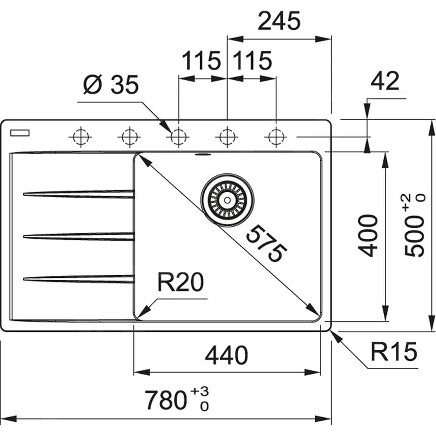 Franke Sets - Set G227, Fragraniet Spoelbak CNG 611-78 TL/7 En Keukenkraan FC 3055.071, Mat Zwart/chroom 114.0675.670 4 Franke Sets - Set G227, Fragraniet Spoelbak CNG 611-78 TL/7 En Keukenkraan FC 3055.071, Mat Zwart/chroom 114.0675.670 - Afbeelding 2