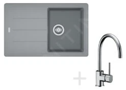 Franke Sets - Spoelbakset G56, BFG 611-78 Graniet Spoelbak, Steengrijs + Keukenkraan FC 650, Chroom 114.0323.879