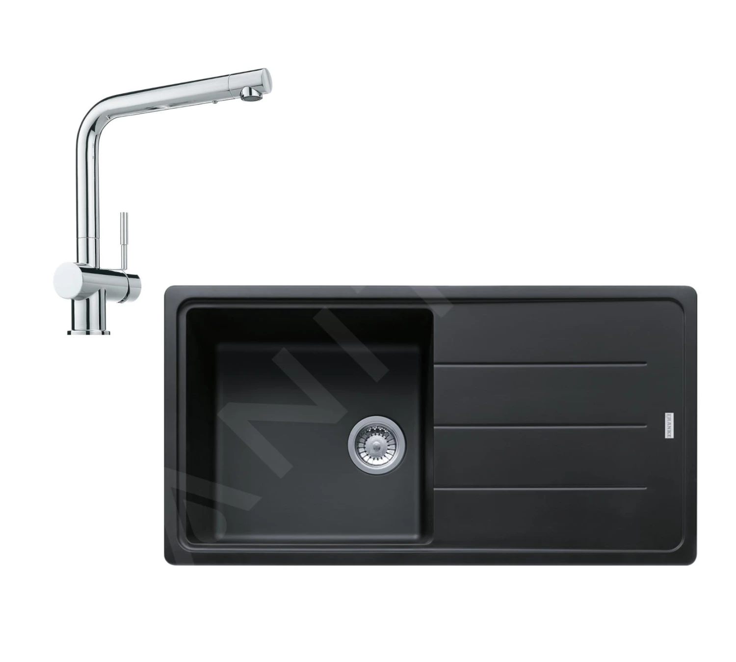 Franke Sets - Set G135, Fragraniet Spoelbak BFG 611 En Keukenkraan Samoa, Mat Zwart/chroom 114.0675.663 3 Franke Sets - Set G135, Fragraniet Spoelbak BFG 611 En Keukenkraan Samoa, Mat Zwart/chroom 114.0675.663