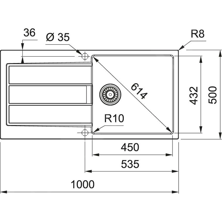 Franke Sets - Keukenset T108, Tectonite Spoelbak S2D 611-100 En Keukenkraan FP 9000.31, Zwart/chroom 143.0675.739 4 Franke Sets - Keukenset T108, Tectonite Spoelbak S2D 611-100 En Keukenkraan FP 9000.31, Zwart/chroom 143.0675.739 - Afbeelding 2