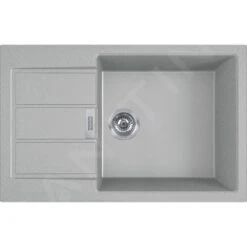 Franke Sets - Set T88, Tectonite Spoelbak S2D 611-78 XL En Keukenkraan FN 0147.031, Grijs/chroom 143.0618.744 -Franke 27489b3626979f06e8619d1a