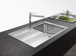 Franke Smart - SRX 611-86 LB Roestvrij Staal Spoelbak, 860x500 Mm, Sifon, Roestvrij Staal 101.0395.055 -Franke 275b69c18d419833373147bf