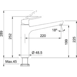 Franke Lift - Keukenkraan FW 1498.031, Chroom 115.0621.498 -Franke 2a79828d3797e335941b9f73