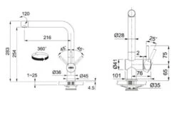 Franke Sets - Set T76, Tectonite Spoelbak S2D 611-100 En Keukenkraan SAMOA, Zwart/chroom 143.0616.929 -Franke 2e8b00bf5eae085e65e6edf6