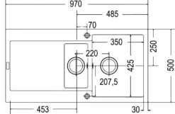 Franke Maris - MRG 651 Fragraniet Spoelbak, 970x500 Mm, Glacier 114.0120.249 -Franke 30889146a5140b6f55307927 1