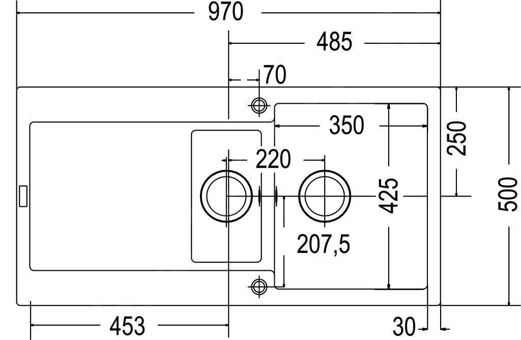 Franke Maris - Fragraniet Spoelbak MRG 651, 970x500 Mm, Mat Zwart 114.0637.578 4 Franke Maris - Fragraniet Spoelbak MRG 651, 970x500 Mm, Mat Zwart 114.0637.578 - Afbeelding 2