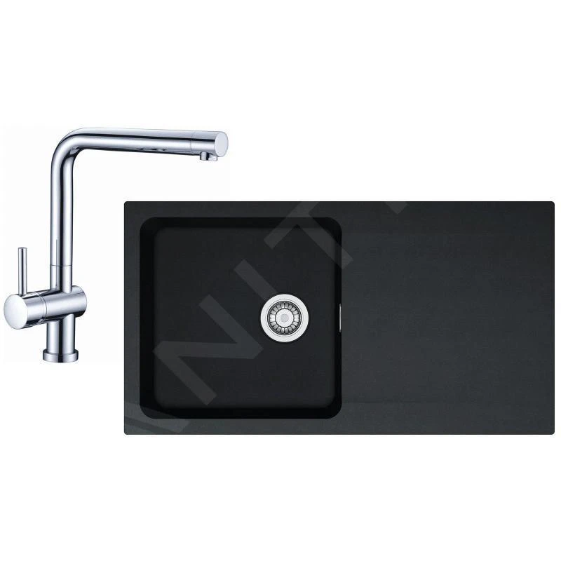 Franke Sets - Spoelbakset T39, OID 611 Tectonite Spoelbak, Zwart + Keukenkraan SAMOA, Chroom 114.0441.299 3 Franke Sets - Spoelbakset T39, OID 611 Tectonite Spoelbak, Zwart + Keukenkraan SAMOA, Chroom 114.0441.299