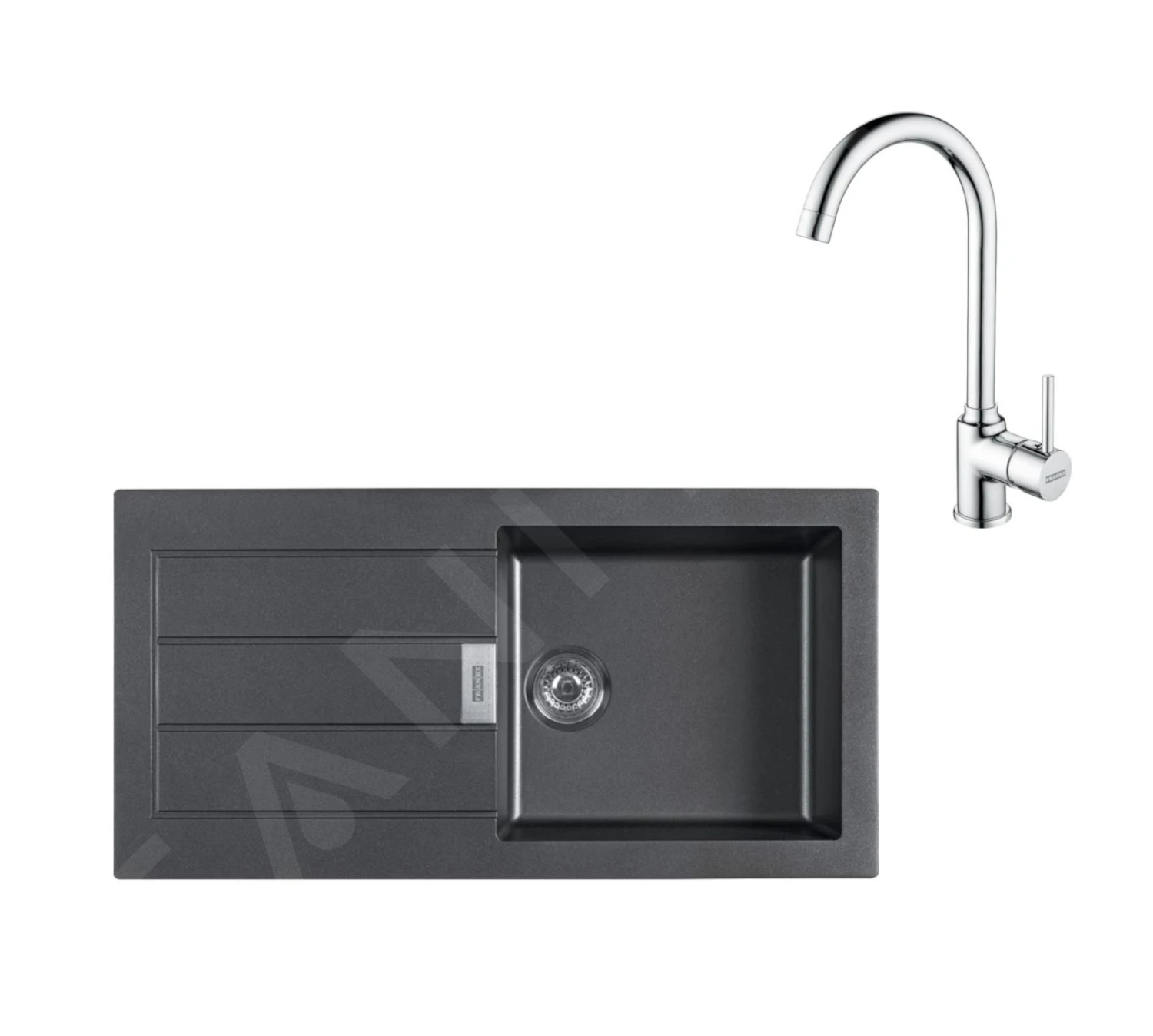 Franke Sets - Keukenset T108, Tectonite Spoelbak S2D 611-100 En Keukenkraan FP 9000.31, Zwart/chroom 143.0675.739 3 Franke Sets - Keukenset T108, Tectonite Spoelbak S2D 611-100 En Keukenkraan FP 9000.31, Zwart/chroom 143.0675.739