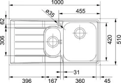 Franke Neptun - RVS Spoelbak NEX 651/7, 1000x510 Mm 101.0120.276 -Franke 44a7b9b0df38cc44d30ec4b5 1