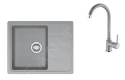 Franke Sets - Set G172, Fragraniet Spoelbak BFG 611-62 En Keukenkraan FP 9000.084, Steengrijs/steengrijs 114.0619.581