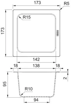 Franke Toebehoren - ALL-IN Kleine Inzetbakje Voor Spoelbak, Grijs 133.0655.224 -Franke 593a2a95fe8b57d26868468e