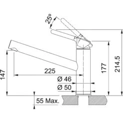 Franke Orbit - Keukenkraan FC 3054.901, Chroom/mat Zwart 115.0659.964 -Franke 5c1eab3580949e4a99f569be 10