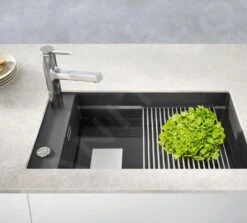 Franke Kubus 2 - Fragraniet Spoelbak KNG 110-62, 760x460 Mm, Onyx 125.0512.515 -Franke 5ceb58347b796467c3218200