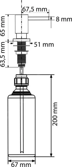 Franke Cube - Zeepdispenser, 500 Ml, Chroom 119.0281.893 -Franke 5dba2028a269cea45ea61800
