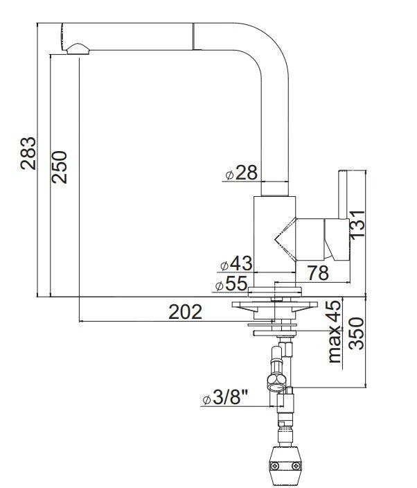 Franke Kranen - Keukenkraan Met Uittrekbare Sproeikop FN 0147.031, Chroom 115.0154.298 4 Franke Kranen - Keukenkraan Met Uittrekbare Sproeikop FN 0147.031, Chroom 115.0154.298 - Afbeelding 2