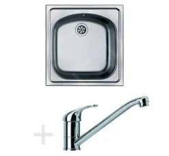 Franke Sets - Keukenset N31, ETN 610 Rvs Spoelbak + FB 250.031 Keukenkraan, Chroom 101.0283.213