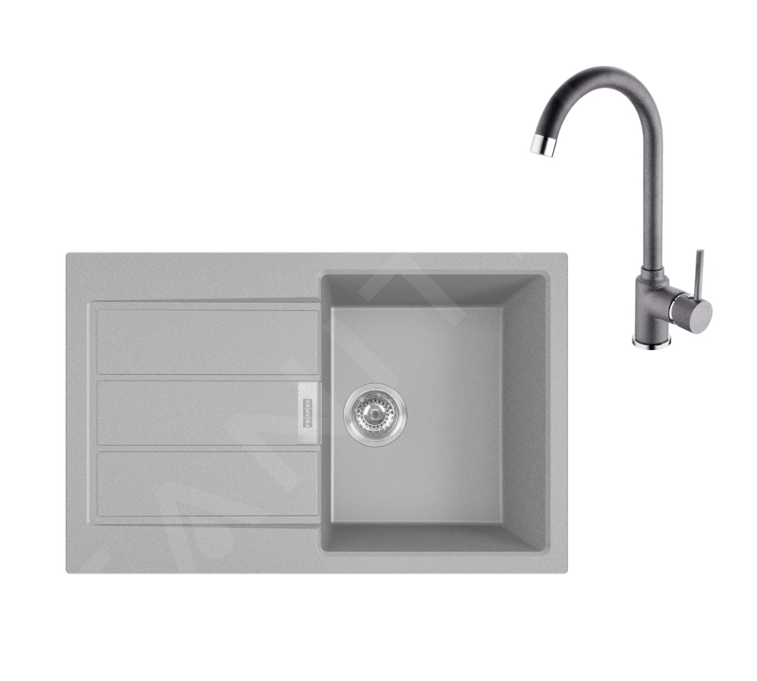 Franke Sets - Keukenset T105, Tectonite Spoelbak S2D 611-78 En Keukenkraan FP 9000.084, Grijs 143.0675.731 3 Franke Sets - Keukenset T105, Tectonite Spoelbak S2D 611-78 En Keukenkraan FP 9000.084, Grijs 143.0675.731