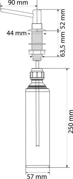 Franke Basic - Zeepdispenser, 500 Ml, Chroom 119.0084.687 -Franke 6b63f10ea26ce637943db522