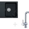 Franke Sets - Spoelbakset T31, Tectonite Spoelbak OID 611-78, Zwart + Keukenkraan Samoa, Chroom 114.0366.061