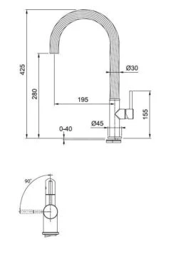 Franke Kranen - Keukenkraan FP 3285, Zwart Mat 115.0543.285 -Franke 76d438ea4e179d9c3d73bbd8
