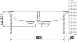 Franke Euroform - Roestvrijstalen Spoelbak EFN 620-78, 780x475 Mm 101.0120.102 -Franke 78ce3ef95ec53c40b60978b0