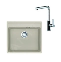 Franke Sets - Set G247, Fragraniet Spoelbak MRG 610-52 RTL En Keukenkraan FN 7394.031, Sahara/chroom 114.0675.636