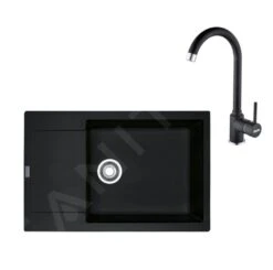 Franke Sets - Keukenset G170, Fragraniet Spoelbak MRG 611-78 BB En Keukenkraan FN 9000.071, Onyx 114.0587.967