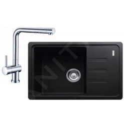 Franke Sets - Keukenset G116, Fragraniet Spoelbak BSG 611-62, Onyx + SAMOA Kraan, Chroom 114.0440.605