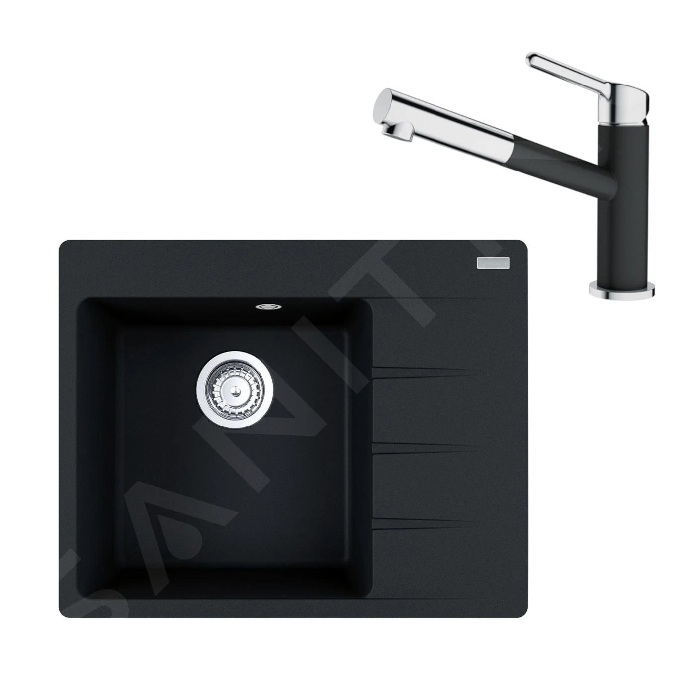 Franke Sets - Set G215, Fragraniet Spoelbak CNG 611-62 TL/2 En Keukenkraan FC 3055.071, Onyx/chroom 114.0650.772 3 Franke Sets - Set G215, Fragraniet Spoelbak CNG 611-62 TL/2 En Keukenkraan FC 3055.071, Onyx/chroom 114.0650.772