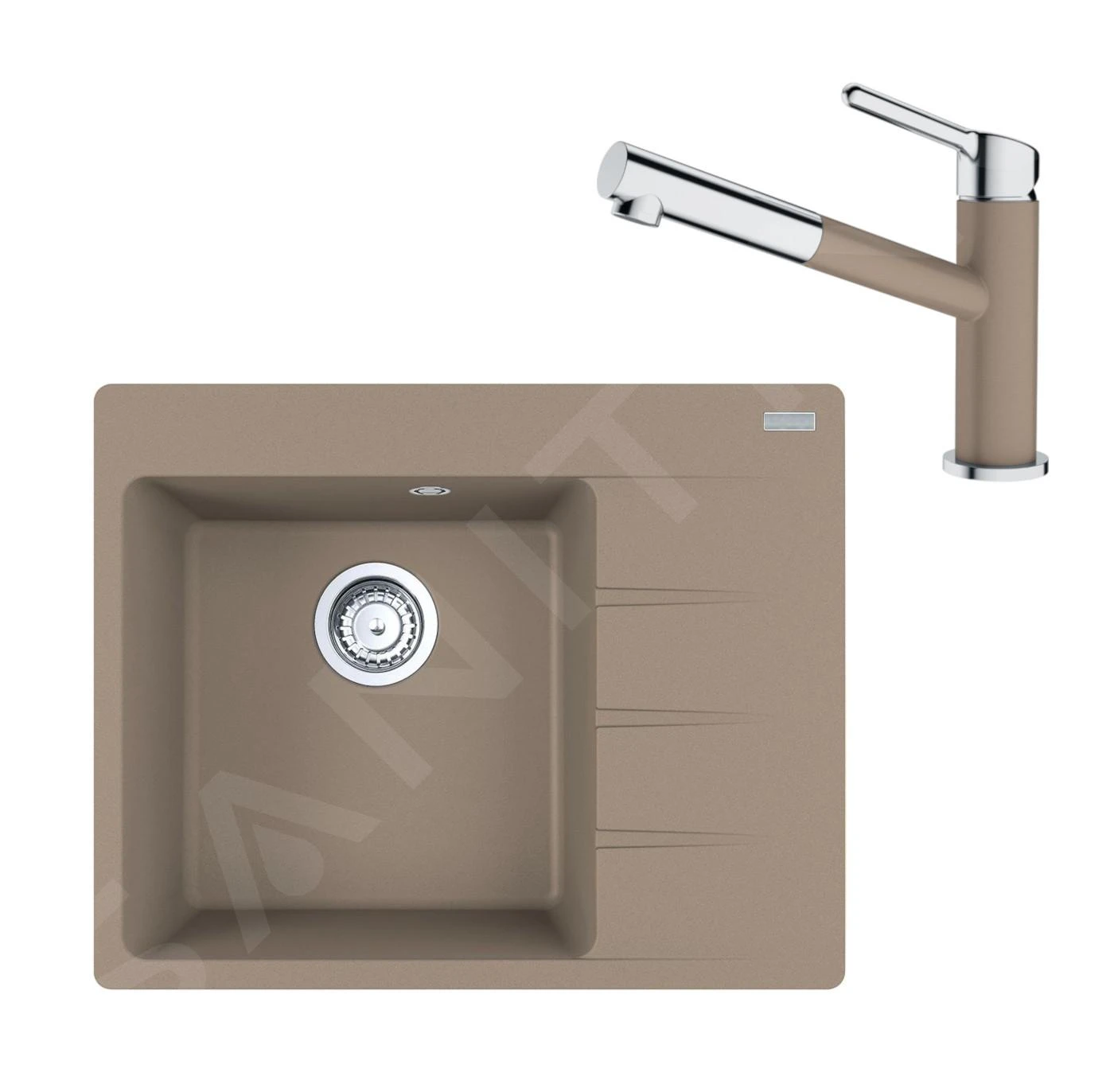 Franke Sets - Set G215, Fragraniet Spoelbak CNG 611-62 TL/2 En Keukenkraan FC 3055.424, Cashmere/chroom 114.0650.770 3 Franke Sets - Set G215, Fragraniet Spoelbak CNG 611-62 TL/2 En Keukenkraan FC 3055.424, Cashmere/chroom 114.0650.770