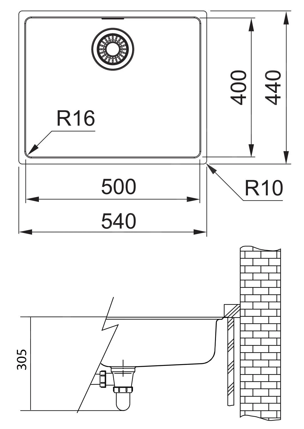 Franke Maris - MRX 110-50 Spoelbak, 540x440x180 Mm, RVS 122.0531.808 4 Franke Maris - MRX 110-50 Spoelbak, 540x440x180 Mm, RVS 122.0531.808 - Afbeelding 2