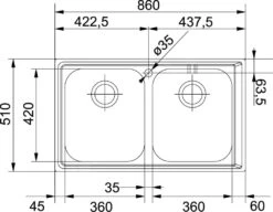 Franke Neptun - RVS Spoelbak NEX 620, 860x510 Mm 101.0120.273 -Franke 915121d7c644674f7e797138