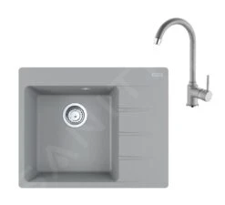 Franke Sets - Set G230, Fragraniet Spoelbak CNG 611-62 TL/2 En Keukenkraan FP 9000.084, Grijze Steen 114.0650.789