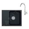 Franke Sets - Set T94, Tectonite Spoelbak OID 611-62 En Kraan FP 9000.031, Zwart/chroom 143.0675.615