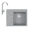 Franke Sets - Set G222, Fragraniet Spoelbak CNG 611-62 TL/7 En Keukenkraan FP 0408.031, Grijze Steen/chroom 114.0650.768