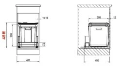Franke Sorters - Inbouw Prullenbak 350-40 121.0307.552 -Franke a4c43898859bd7a1a000a742