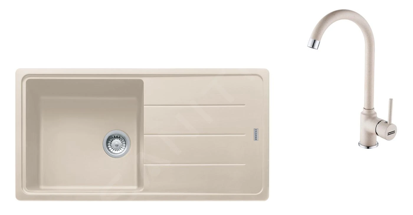 Franke Sets - Set G174, Fragraniet Spoelbak BFG 611 En Keukenkraan FP 9000.082, Sahara/sahara 114.0619.596 3 Franke Sets - Set G174, Fragraniet Spoelbak BFG 611 En Keukenkraan FP 9000.082, Sahara/sahara 114.0619.596