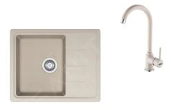 Franke Sets - Set G172, Fragraniet Spoelbak BFG 611-62 En Keukenkraan FP 9000.082, Sahara/sahara 114.0619.580