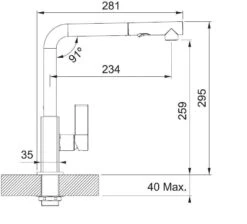 Franke Kranen - Keukenkraan FG 0392.424, Met Uittrekbare Sproeikop, Chroom/cashmere 115.0392.362 -Franke ae68dd8d576fadfd875851bd 1