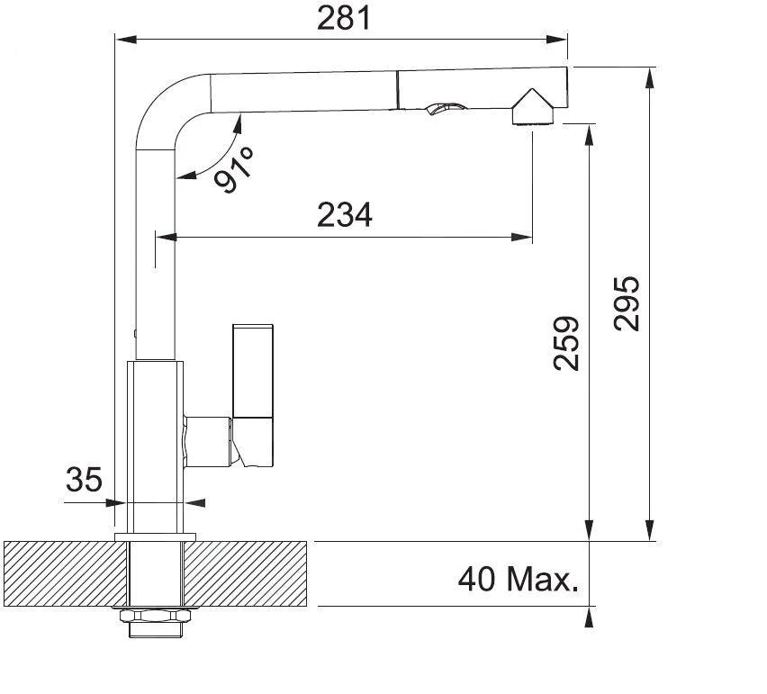 Franke Kranen - Keukenkraan FG 0392.082, Met Uittrekbare Sproeikop, Chroom/sahara 115.0392.360 4 Franke Kranen - Keukenkraan FG 0392.082, Met Uittrekbare Sproeikop, Chroom/sahara 115.0392.360 - Afbeelding 2