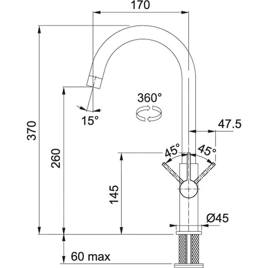 Franke Sets - Keukenset G165, Fragraniet Spoelbak MRG 611-62 En Keukenkraan FP 0408.031, Mat Zwart/chroom 114.0650.567 5 Franke Sets - Keukenset G165, Fragraniet Spoelbak MRG 611-62 En Keukenkraan FP 0408.031, Mat Zwart/chroom 114.0650.567 - Afbeelding 3