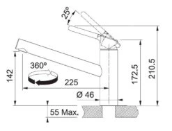 Franke Orbit - Keukenkraan FC 3148.031, Chroom 115.0623.148 -Franke bca1269c2e76e951b2efe106