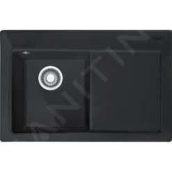 Franke Mythos - Keramische Spoelbak MTK 611-78/2, 780x510 Mm, Onyx 124.0433.445