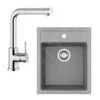 Franke Sets - Keukenset T51, Tectonite Spoelbak SID 610-40 En Keukenkraan FN 0147.031, Grijs/chroom 114.0508.414